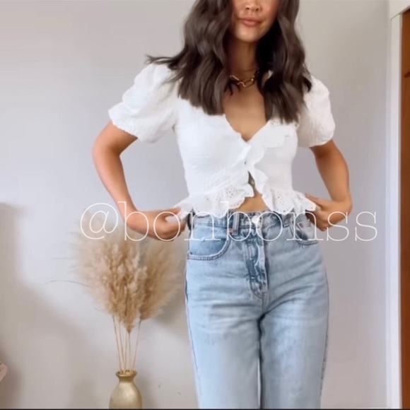 Zara white romantic top - Picture 5 of 6